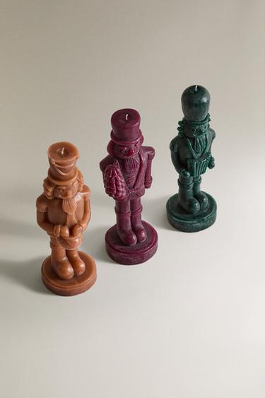 PACK BOUGIES PARFUMÉES CASSE-NOISETTES (PACK DE 3) - Rouge de Zara - Image 1