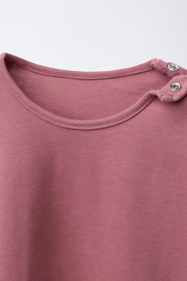LOT DE TROIS HAUTS UNIS - Rose de Zara - Image 3