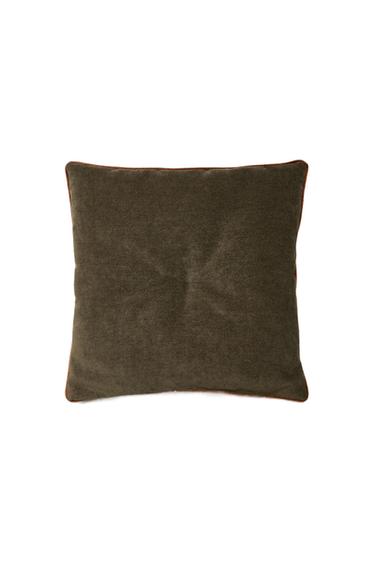 SEAT CUSHION WITH PIPING - Anthracite grey by Zara