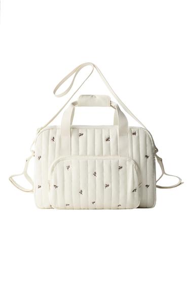 Zara FLORAL MATERNITY BAG - Off White