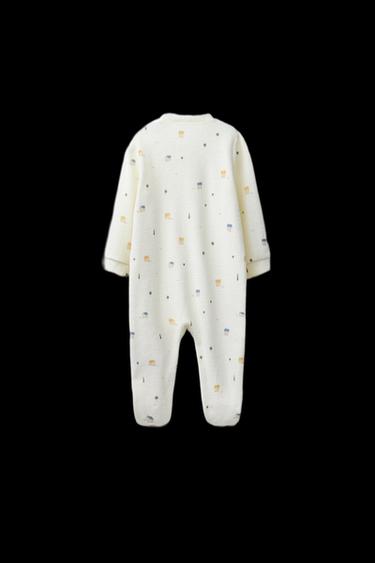 VELOUR HOUSES PRINT SLEEPSUIT - Ecru by Zara