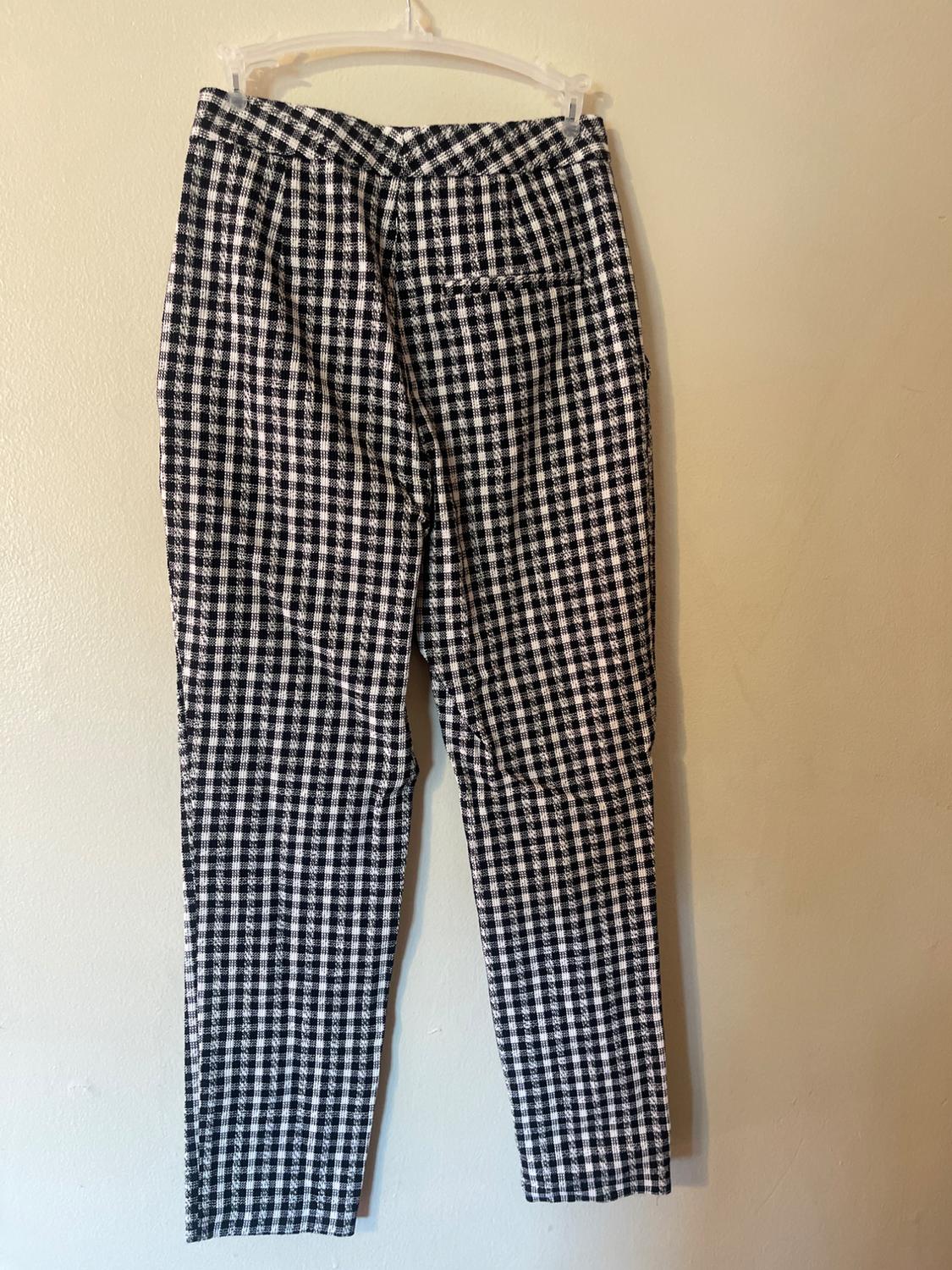 GINGHAM STRAIGHT LEG PANTS - Image 4