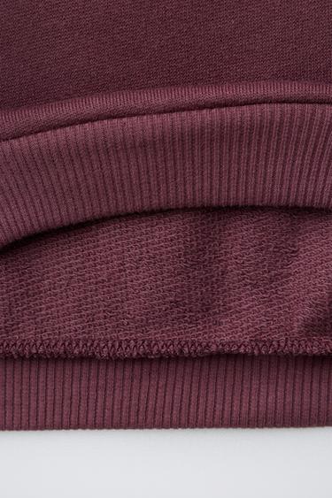 FLORAL JOGGING SWEATSHIRT AND LEGGINGS SET - Aubergine by Zara - Image 3