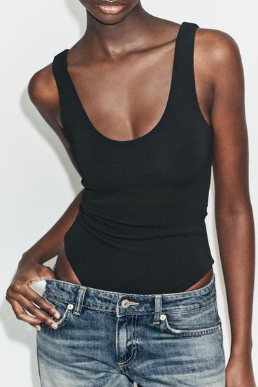 STRETCH BODYSUIT - Black by Zara