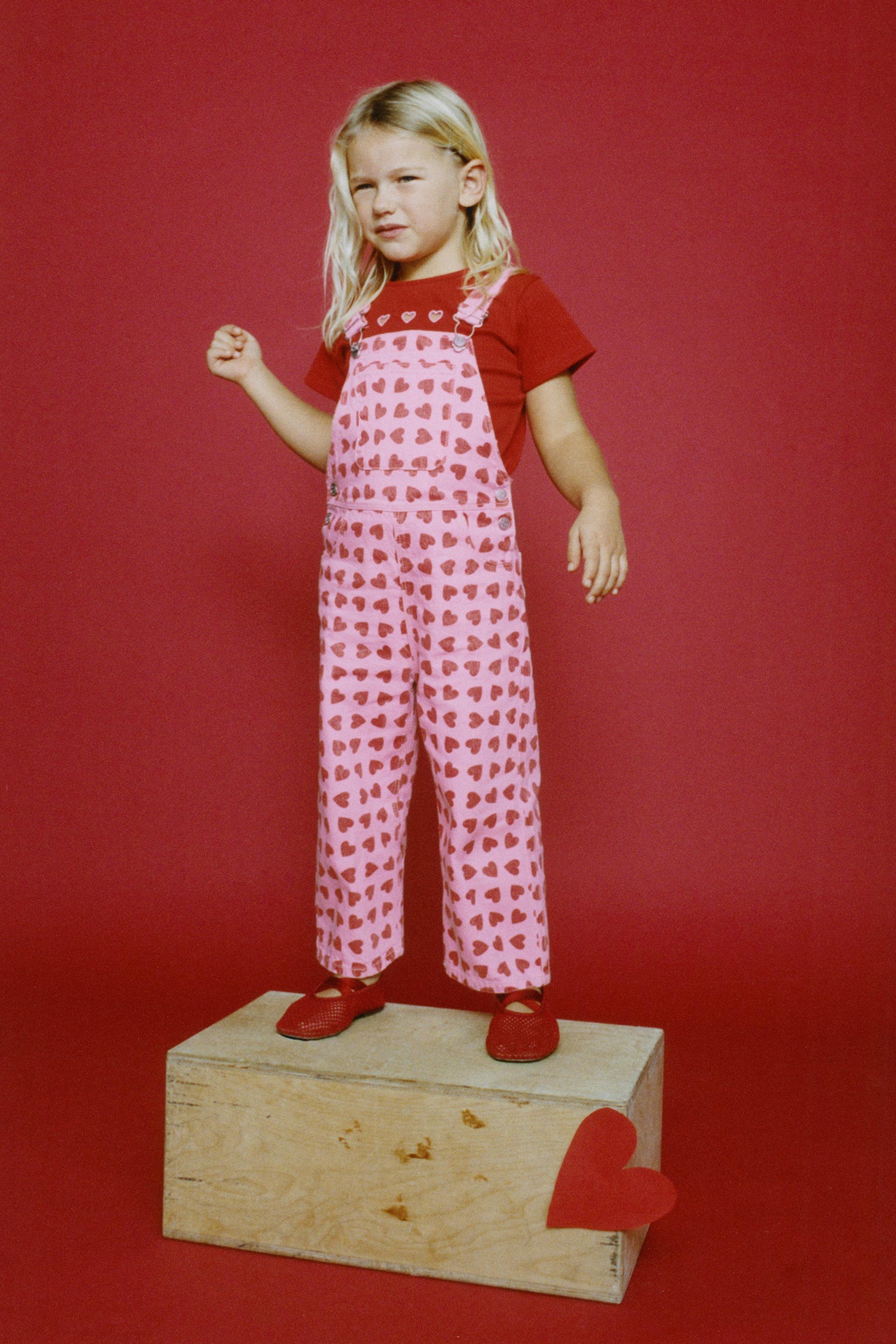 LONG TWILL HEART OVERALLS