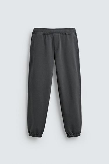 RELAXED FIT JOGGER TROUSERS - Dark anthracite by Zara