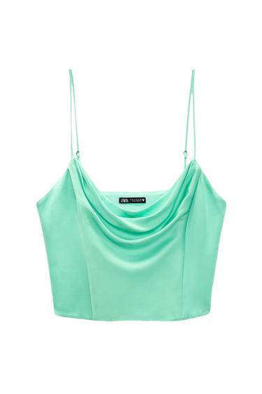 SATIN CROP TOP