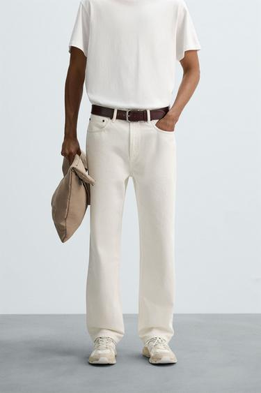 STRAIGHT ANKLE FIT JEANS - White by Zara