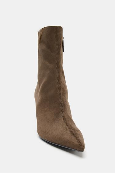 STIEFELETTE MIT SCHMALEM ABSATZ UND SOFT-EFFEKT - Grau von Zara
