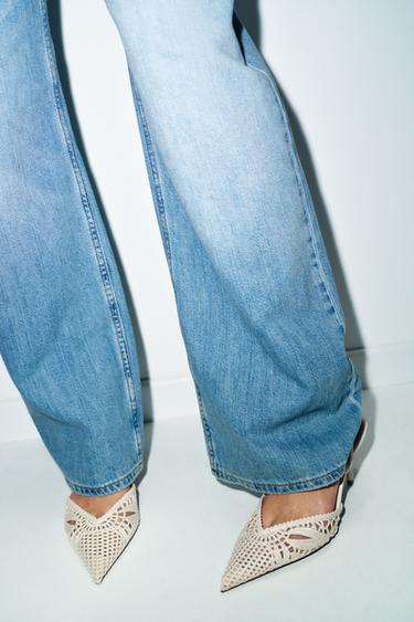 PERFORATED HIGH-HEEL SANDALS - Ecru White by Zara