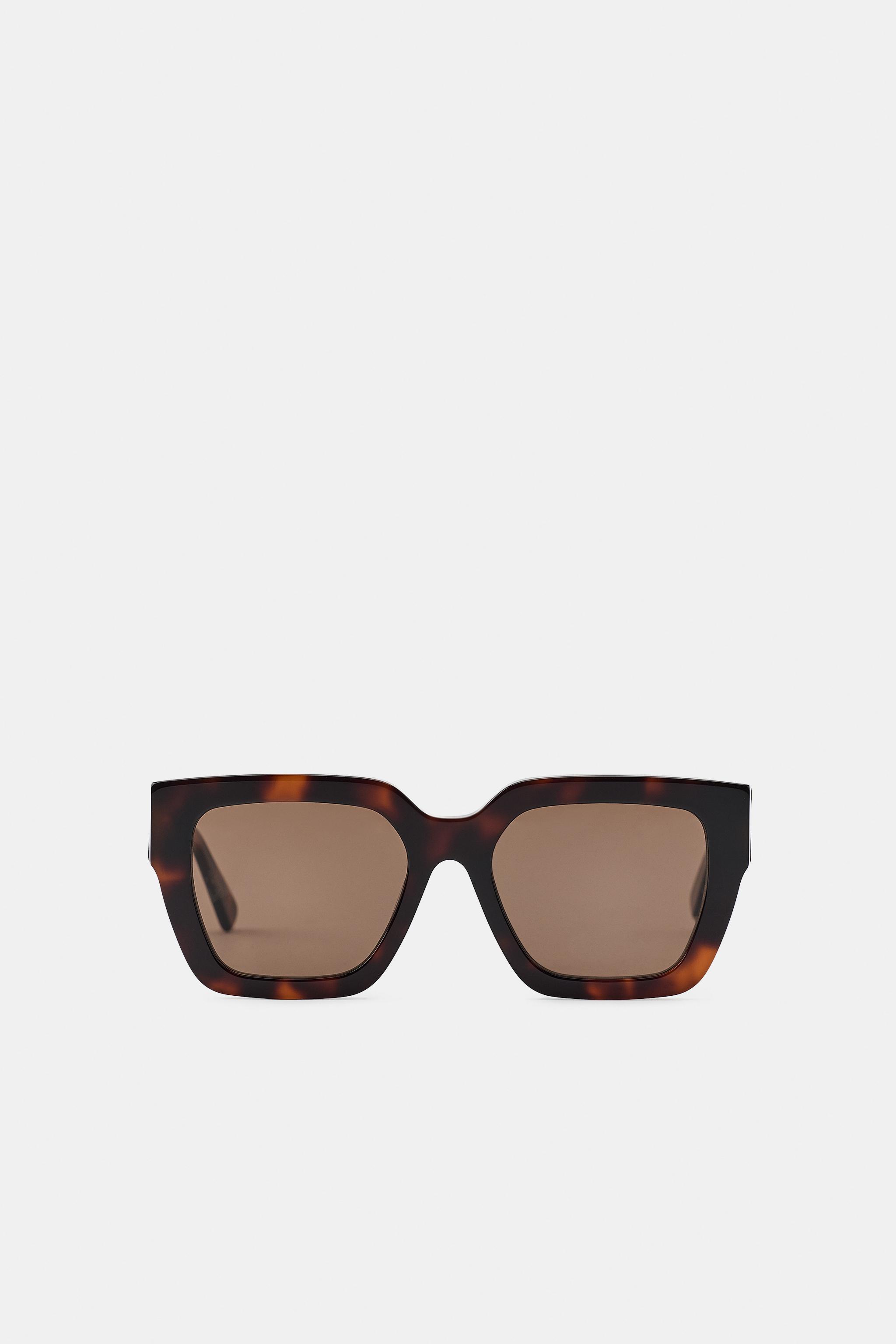 SQUARE SUNGLASSES — Brown