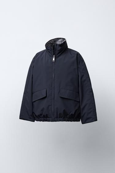 VESTE RÉVERSIBLE ET DÉPERLANTE À CARREAUX BENSIMON ® X ZARA - Bleu marine de Zara - Image 2