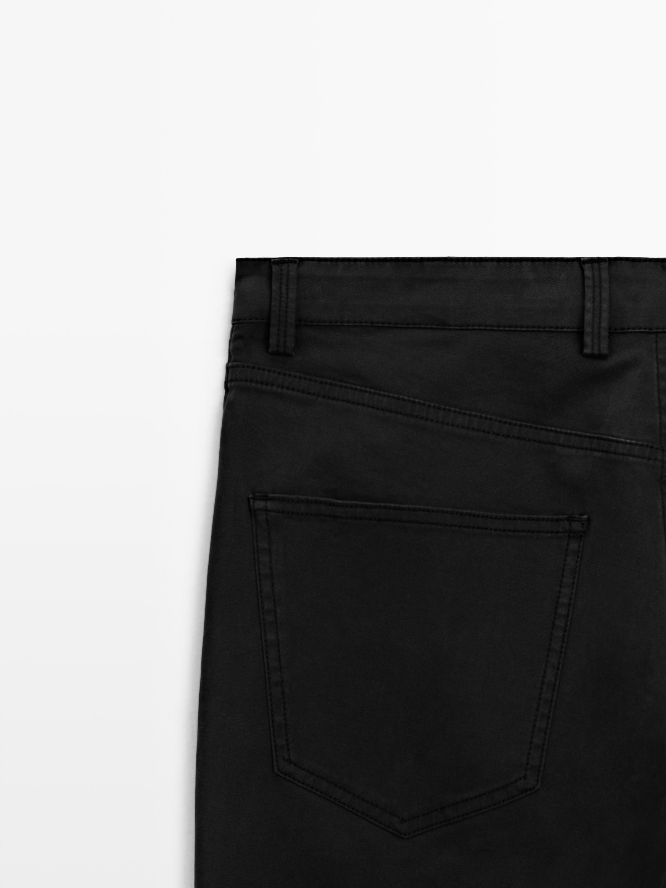 Pantalon tapered fit émerisé