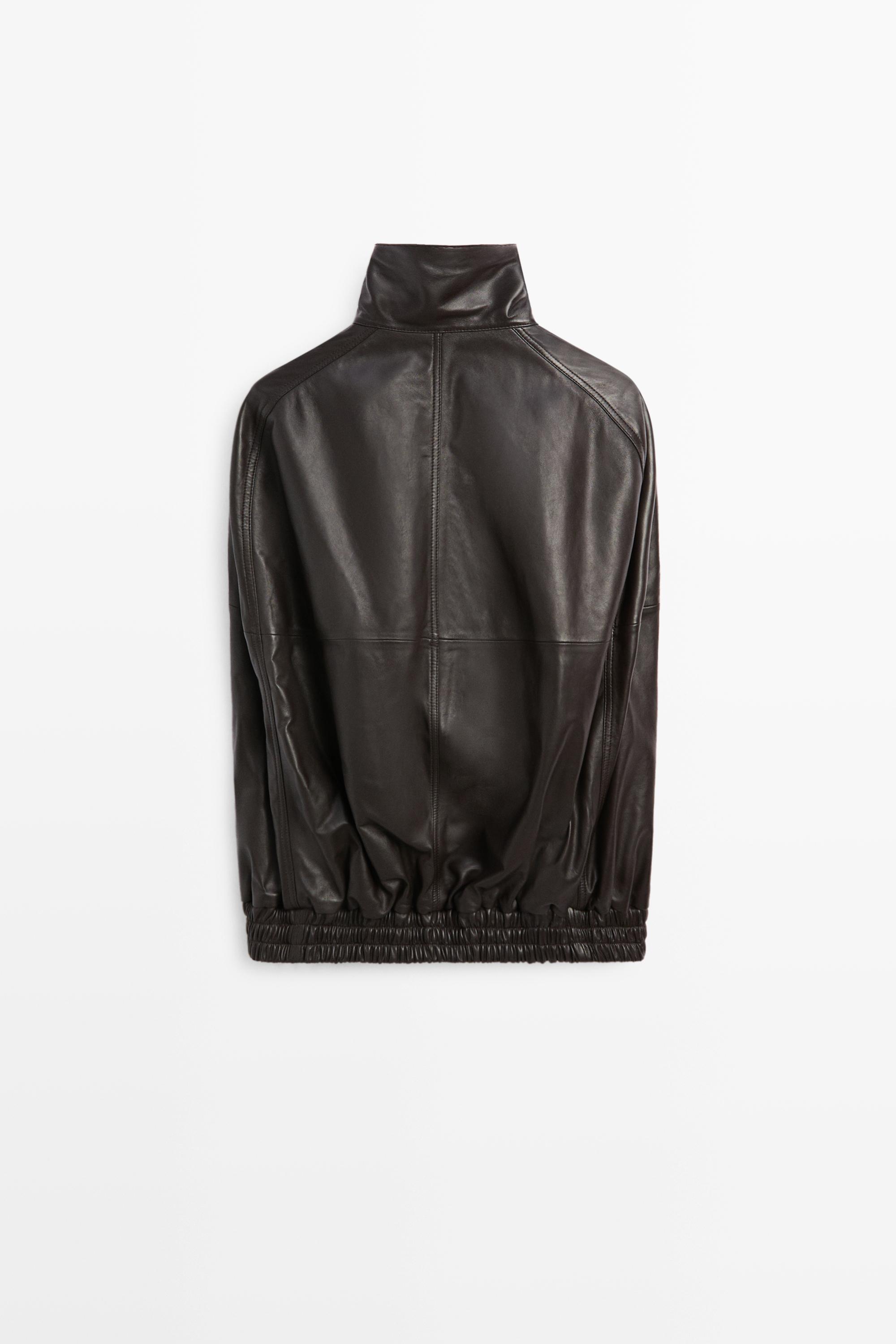 Nappa leather bomber gilet