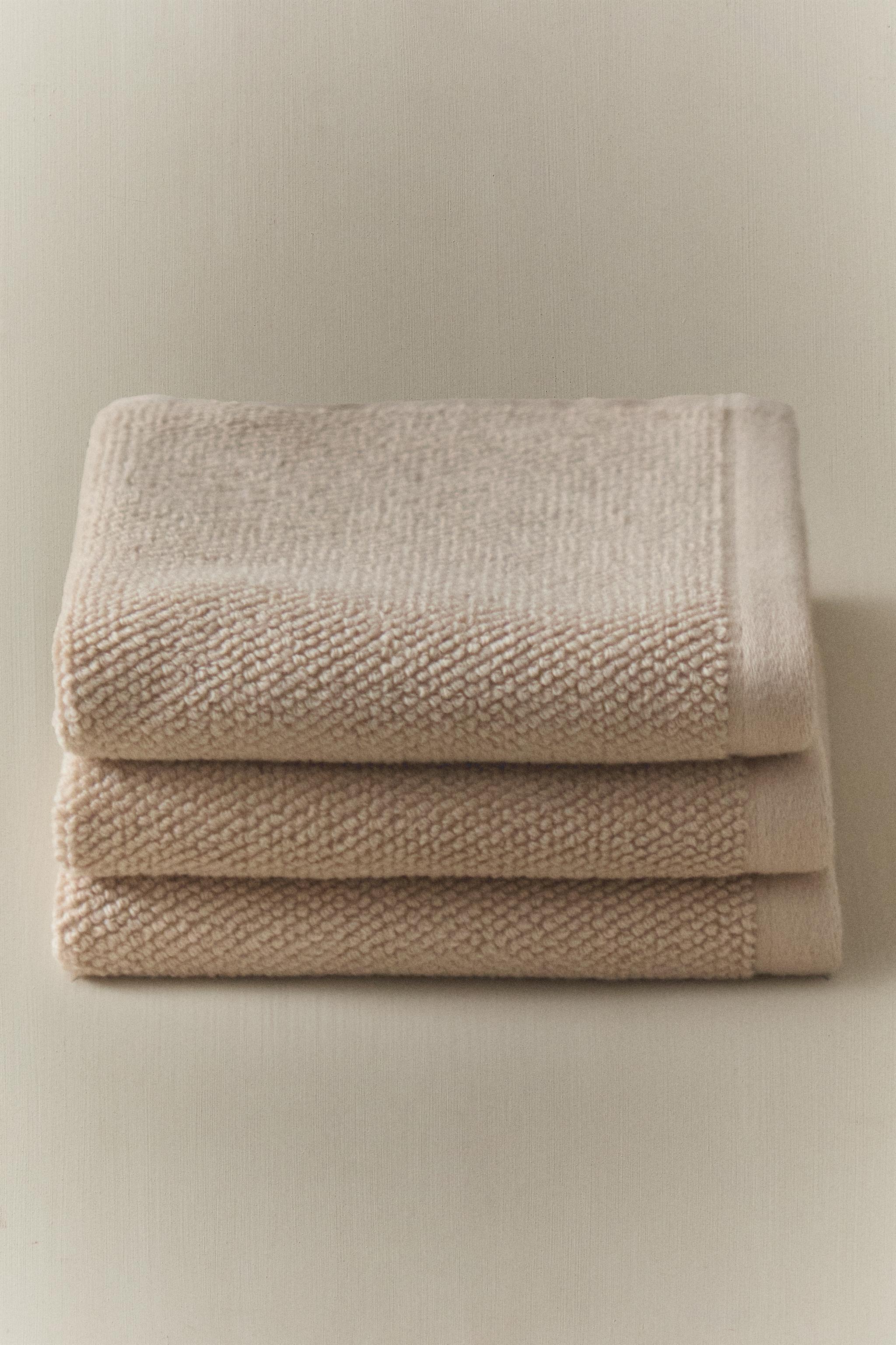 SET OF RICE STITCH COTTON HAND TOWELS (SET 3)
