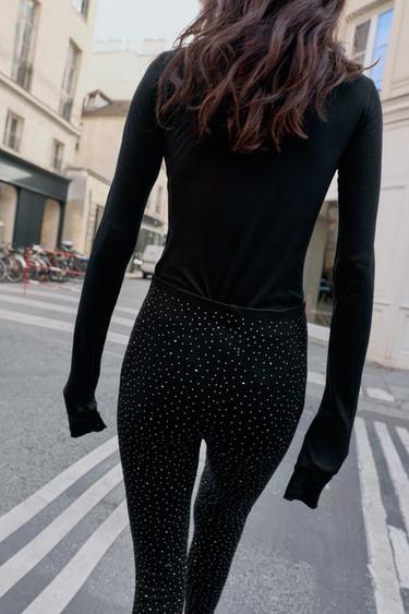 LEGGING TAILLE HAUTE BRILLANT - Noir de Zara - Image 6