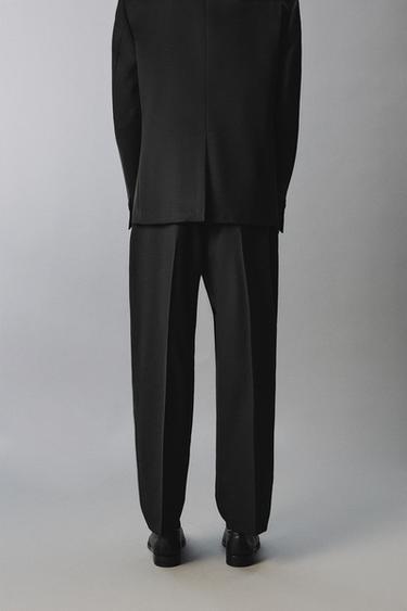 100% WOOL SUIT TROUSERS - Black by Zara - Image 2