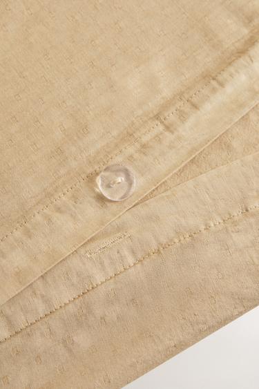 Zara STRUKTURISANA PAMUČNA NAVLAKA ZA JORGAN – svetlobež