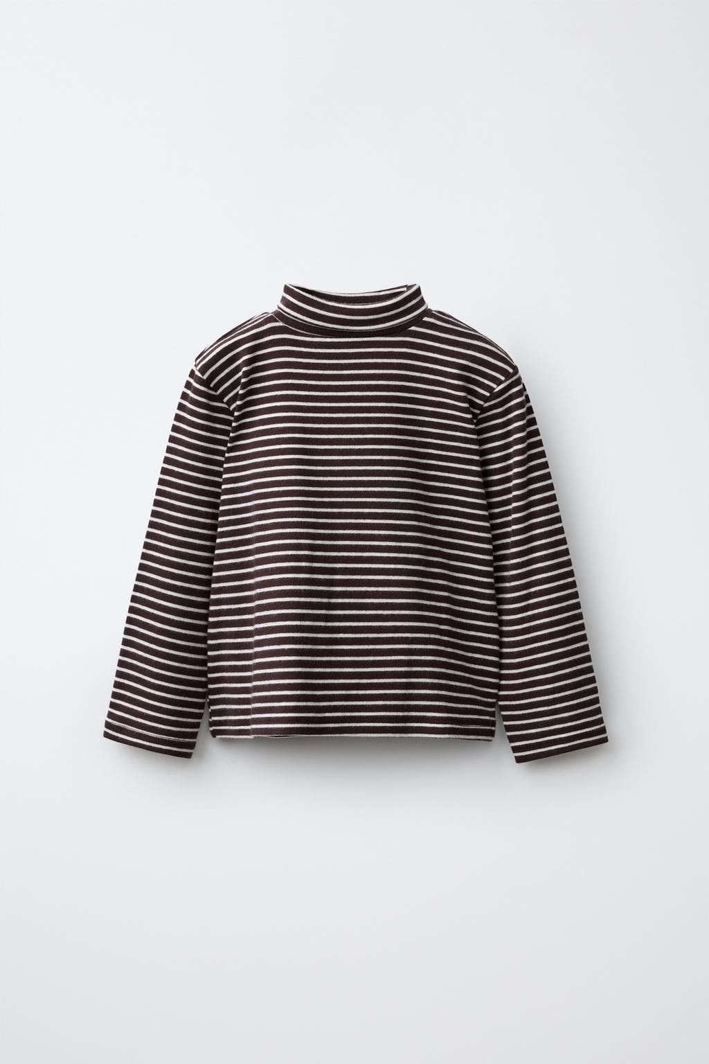 STRIPED TURTLENECK TOP