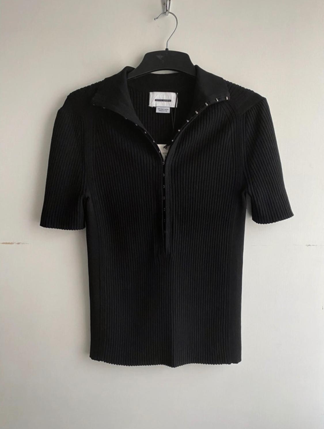 NARCISO RODRIGUEZ RIBBED POLO SHIRT