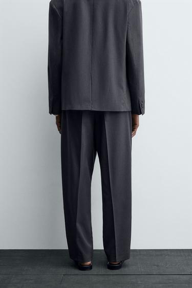 PANTALON À PLIS DE COSTUME - Gris anthracite de Zara - Image 2