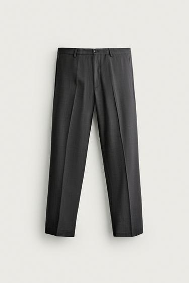 QUẦN âu REGULAR FIT THIẾT KẾ THOẢI MÁI - Xám than từ Zara