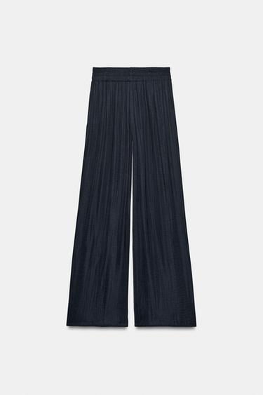 PANTALÓN FLUIDO ANCHO - Azul noche de Zara