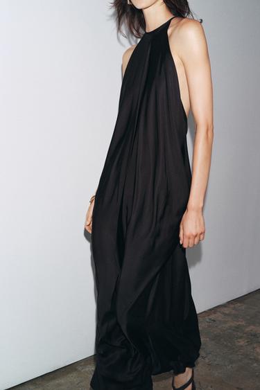 ROBE SATINÉE ZW COLLECTION - Noir de Zara - Image 3
