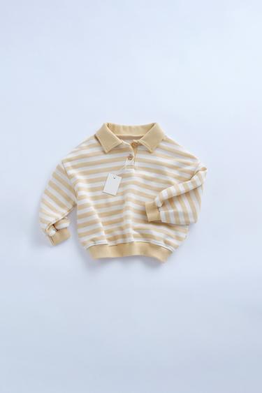 ZARA TIMELESS – GESTREIFTES SWEATSHIRT - Kamel farben von Zara - Bild 0