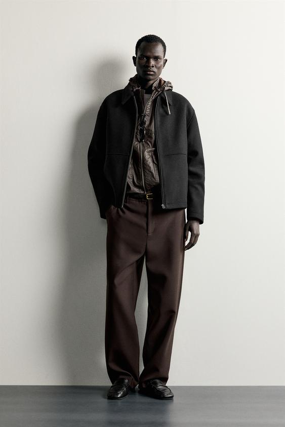 WOOL BLEND REGULAR FIT JACKET - Black by Zara - Image 0
