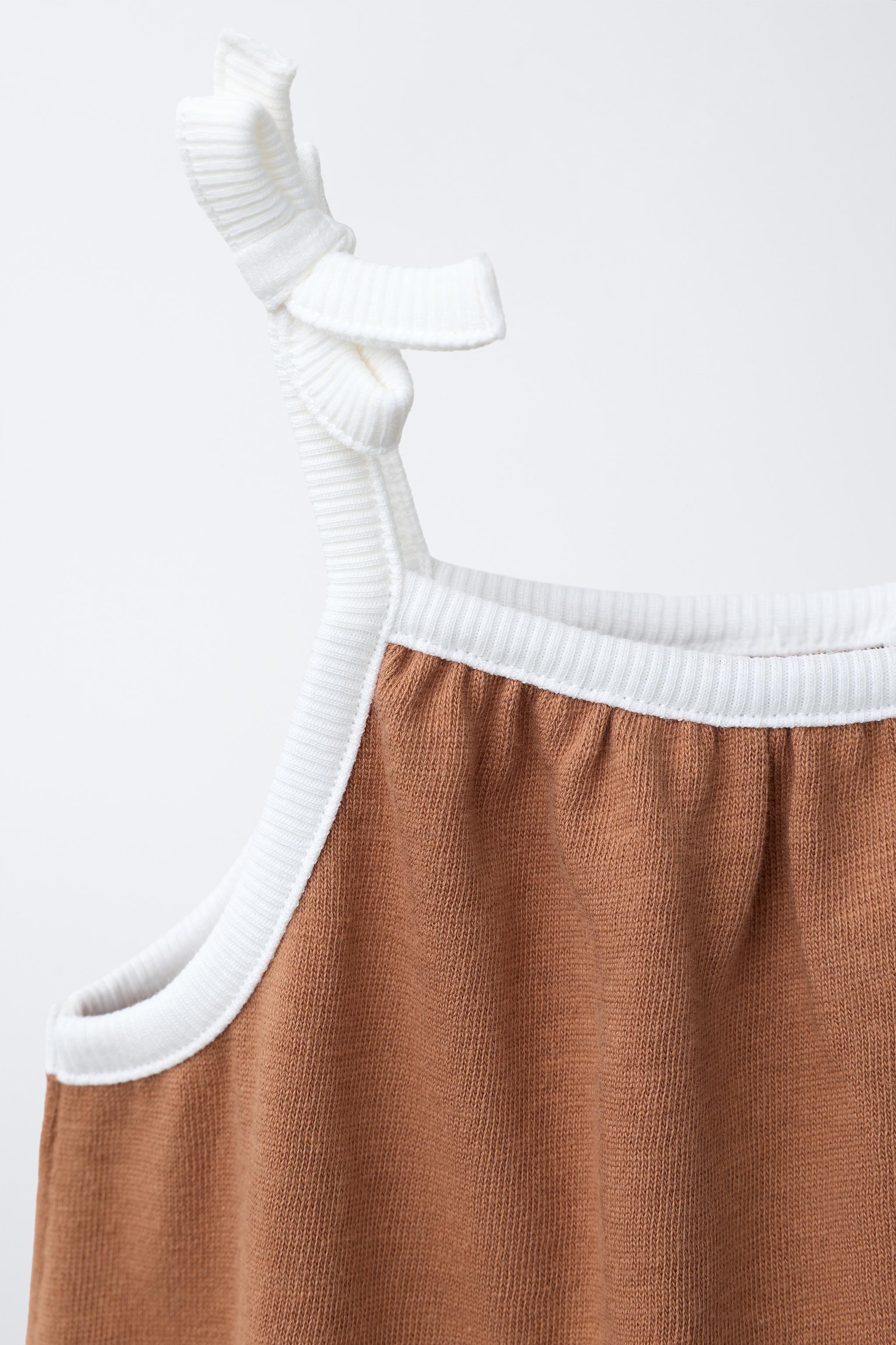 Детские комбинезоны Zara CONTRAST PIPING ROMPER — фото 3