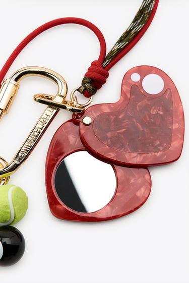 HEART MIRROR MULTI-CHARM KEYRING - Multicoloured by Zara - Image 3