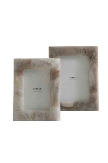 STONE PHOTO FRAME - Light brown by Zara