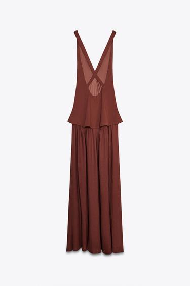 MIDI DRESS - Brown by Zara - Image 4