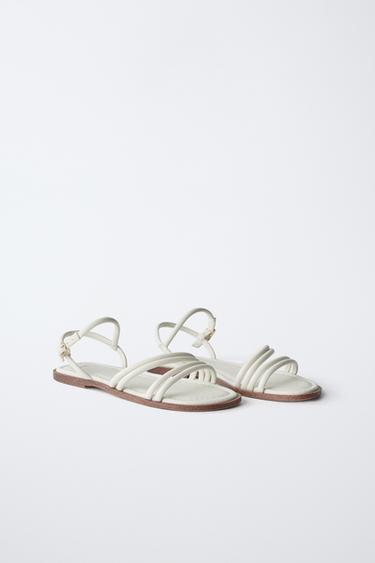 SANDALIA TIRAS FINAS - Blanco de Zara