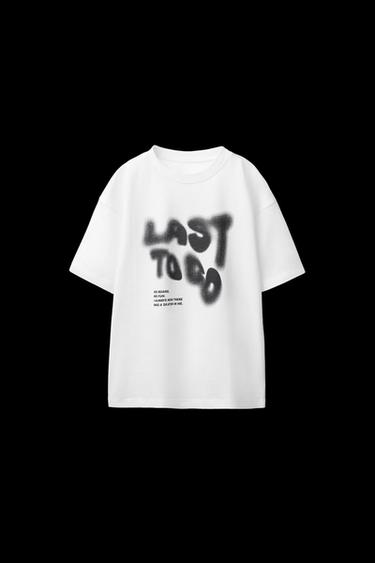 Zara GRAFFITI PRINT T-SHIRT - White - Image 0
