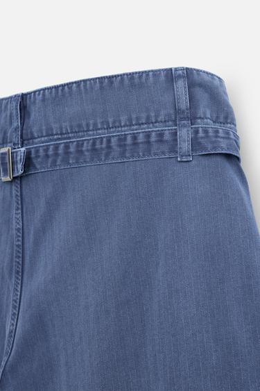 WASHED CARPENTER TROUSERS - Blue by Zara