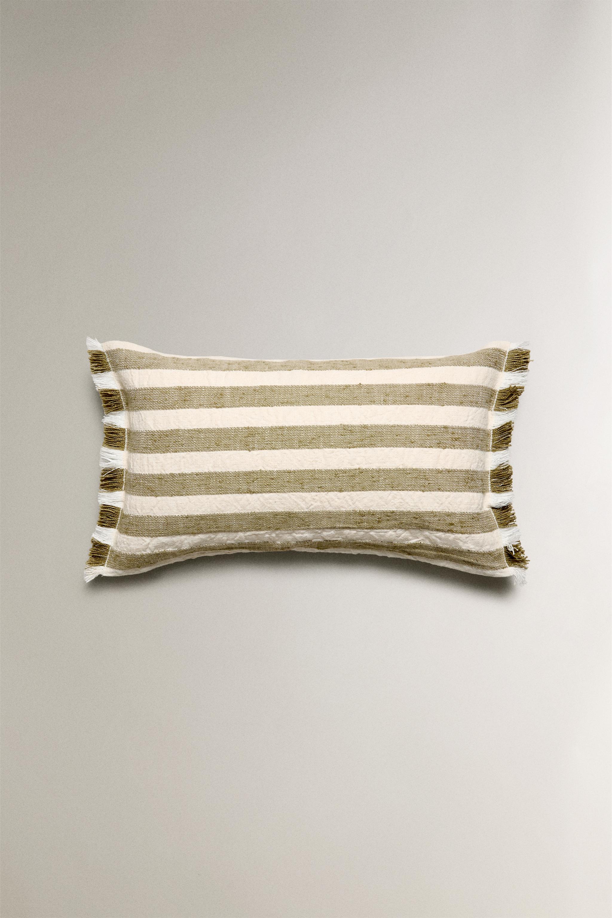 STRIPED THROW PILLOW COVER