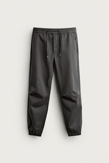 Zara 修身版運動風長褲 - 深灰色