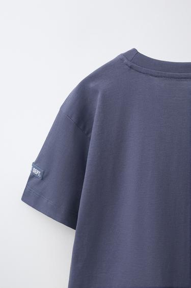 T-SHIRT IMPRIMÉ CHIFFRE - Bleu / Gris de Zara - Image 3