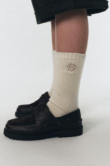 SOSHIOTSUKI x ZARA 울 롱 삭스 - Zara의 크림 - 이미지 0