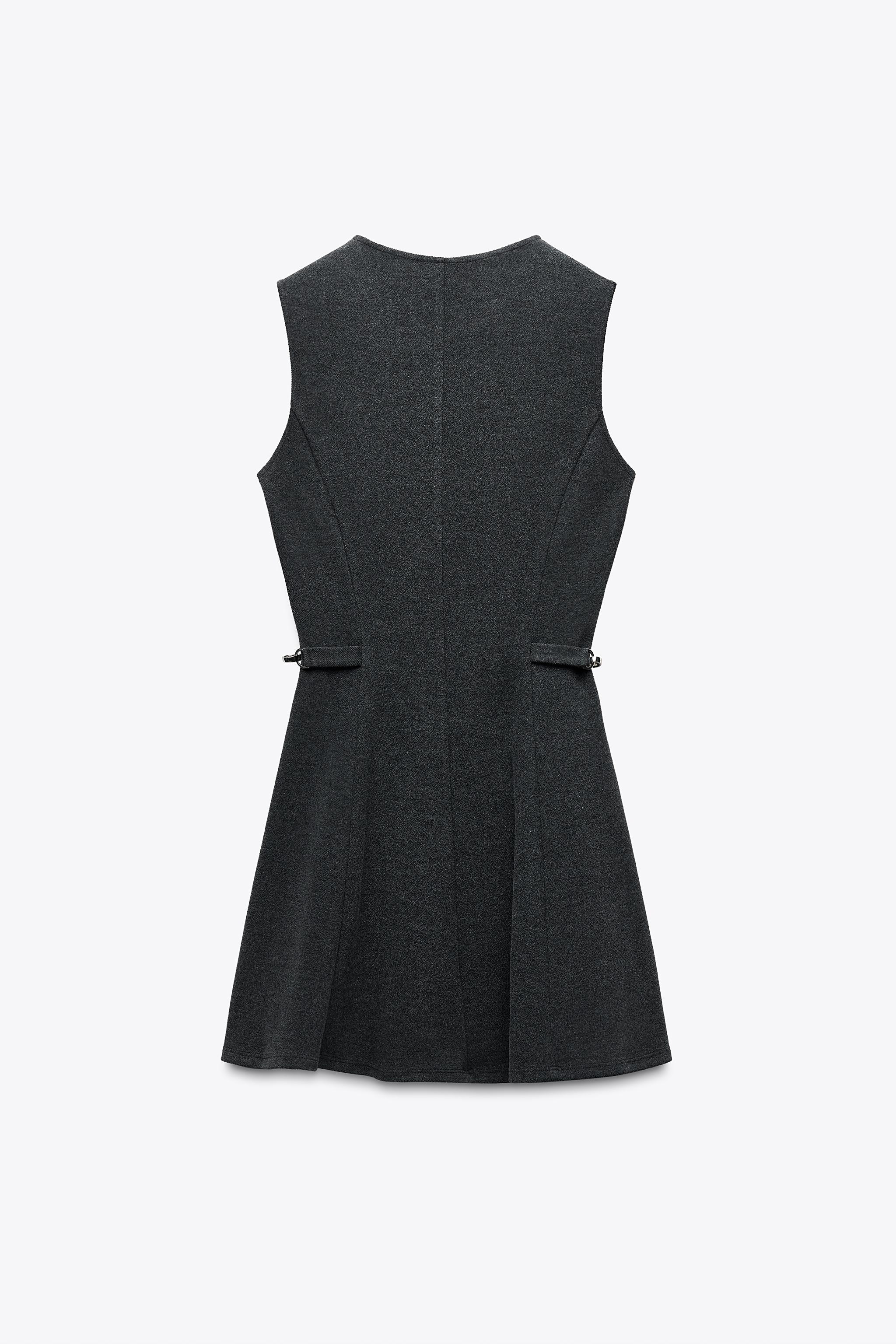 ★ZARA★ SOFT MINI DRESS WITH BUCKLES SOFT MINI DRESS WITH BUCKLES - Grey | ZARA Thailand