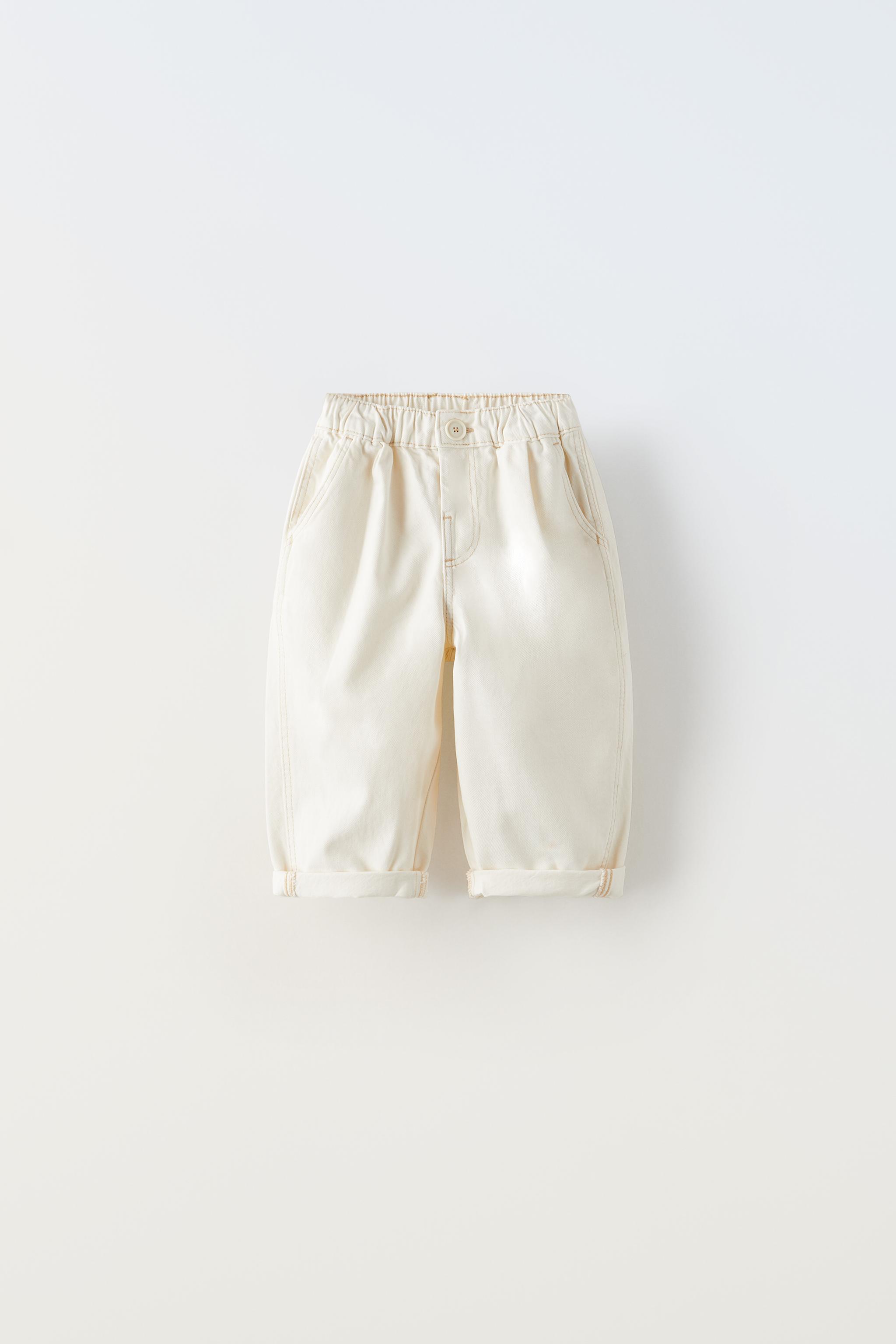 TWILL BALLOON PANTS - White | ZARA Canada