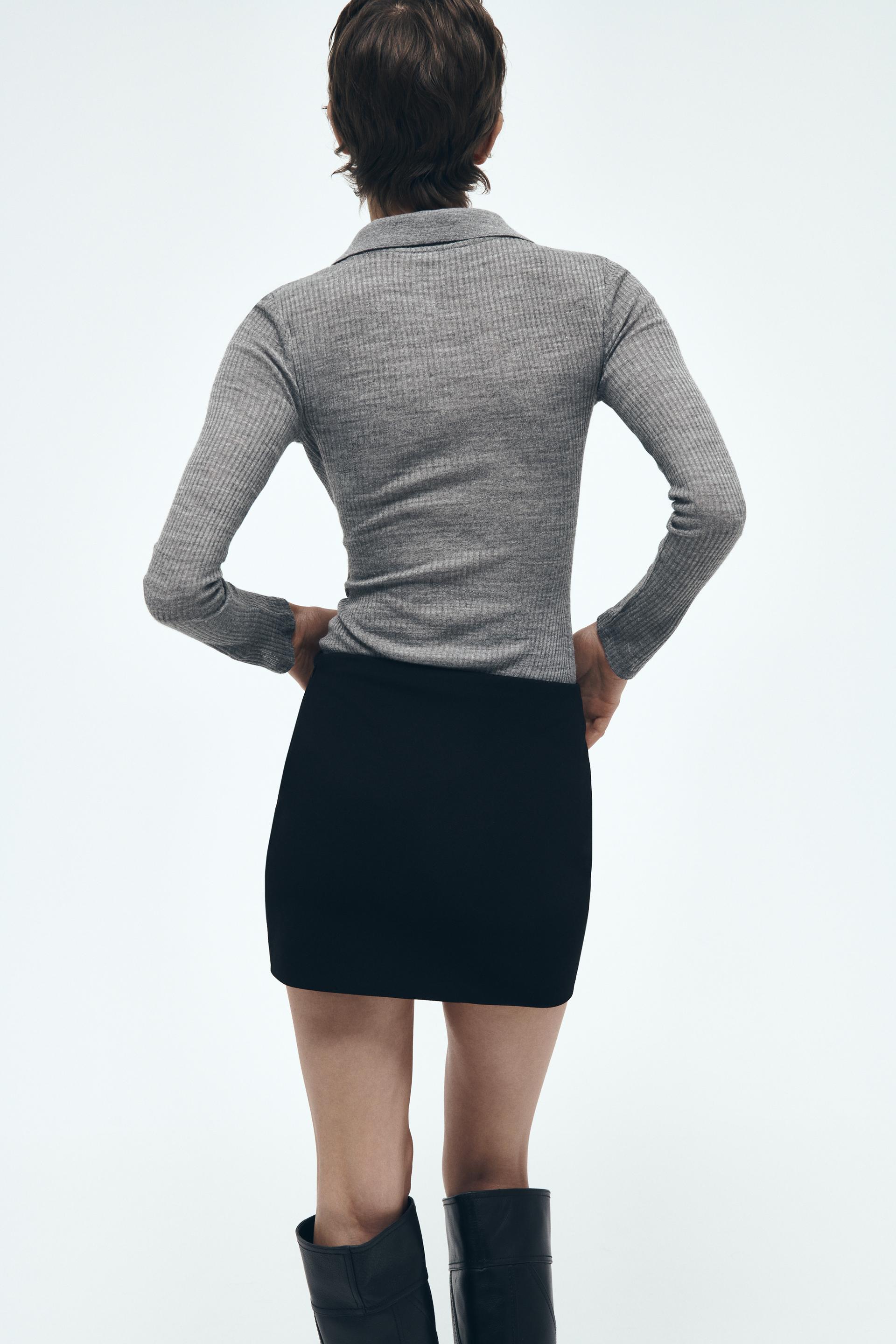Shop ZARA 2020-21FW Short Pleated Skirts Plain Mini Skirts (4886/263) by  schwarzwald