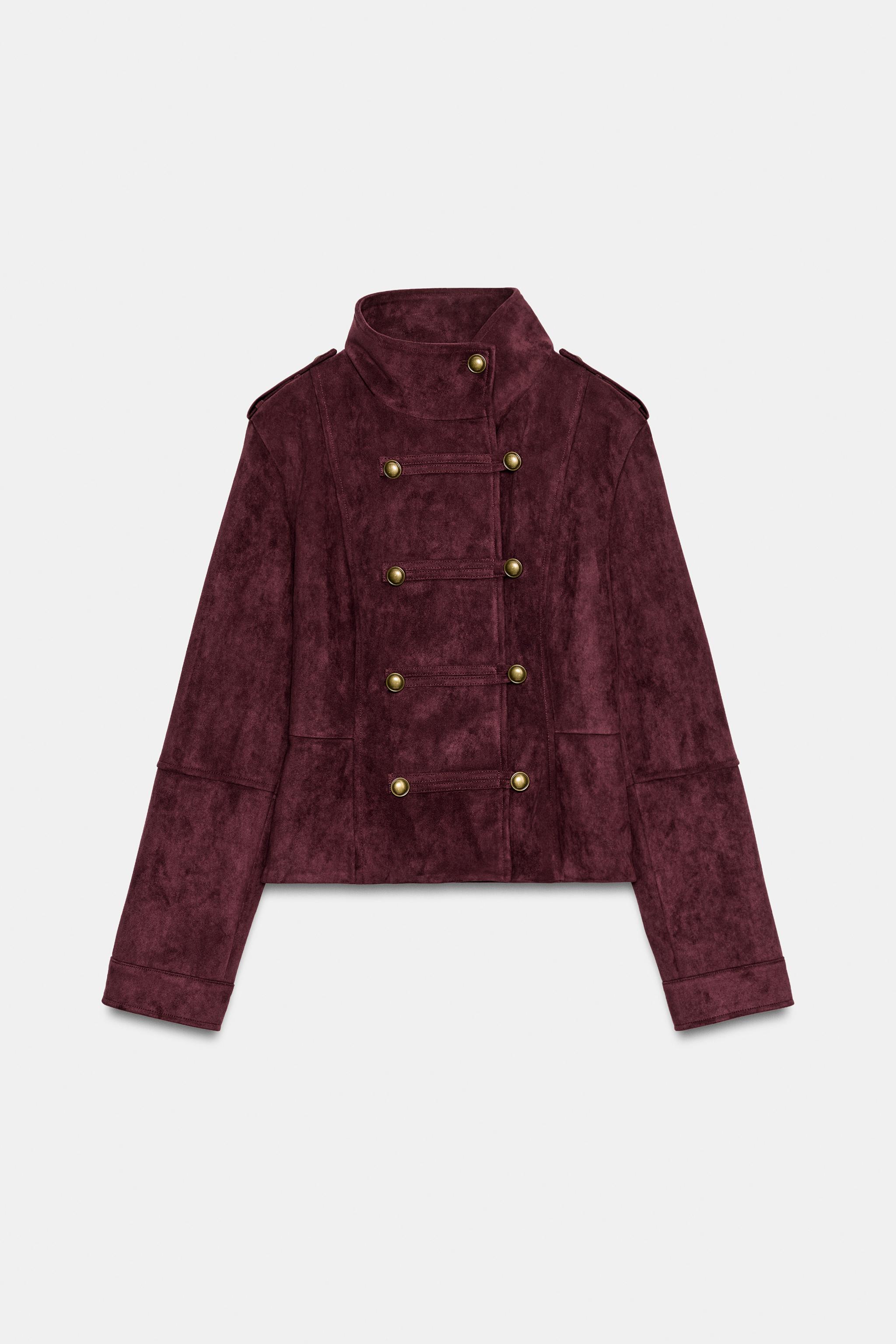 BLOUSON À BRANDEBOURGS EFFET DAIM