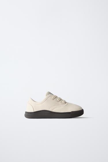 COTTON SKATE SNEAKERS - White by Zara