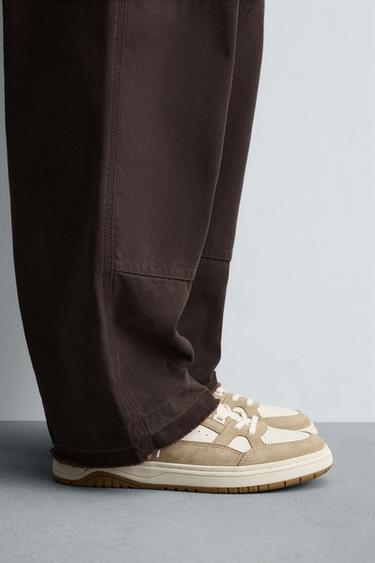 LUX BASKETBALL TRAINERS - Sand Brown by Zara - Image 0
