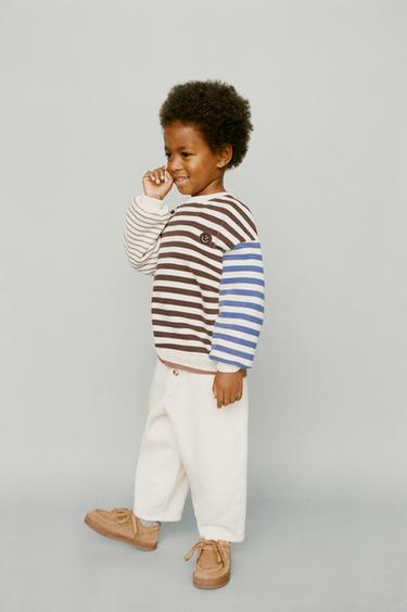 SWEAT À RAYURES ET PIÈCE BONHOMME - Multicolore de Zara - Image 5
