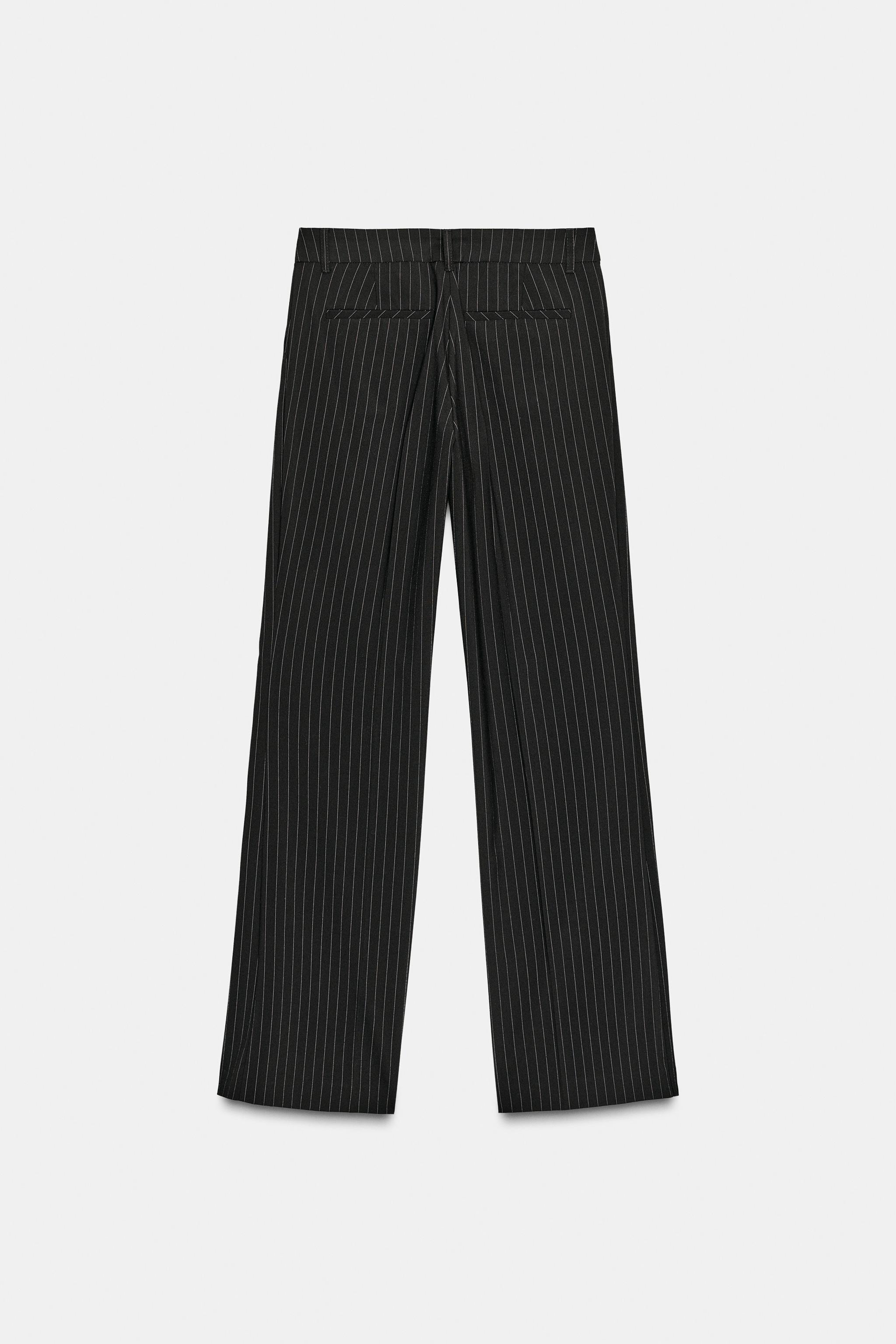PINSTRIPE PANTS - Black / White | ZARA United States