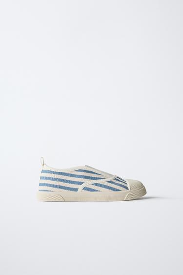 BAMBA RAYAS ALGODÓN - Azul de Zara